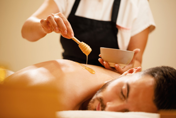 Honig-Zupf-Massage
